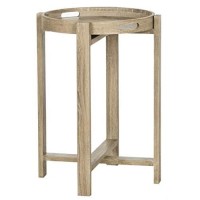 Safavieh Home Collection Hamish Modern Farmhouse Light Grey Tray Top Side Table