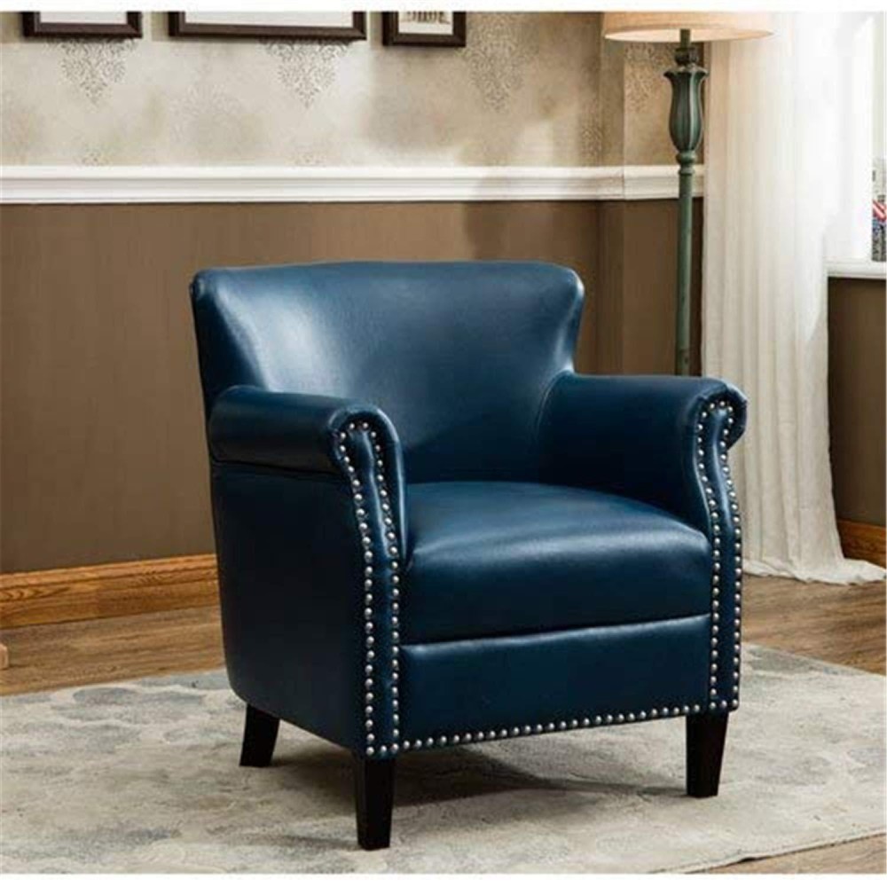 Comfort Pointe Club Chair In Navy Blue,