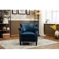 Comfort Pointe Club Chair In Navy Blue,