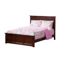 Atlantic Furniture Ar8636034 Madison Traditional Bed With Matching Foot Board, Full, Walnut