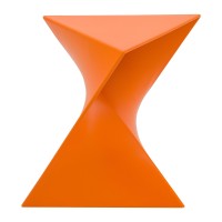 Leisuremod Randolph Modern Vanity Side Table, Orange