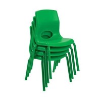 Angeles Myposture 8H Desk Chairs For Boys/Girls, Preschool/Homeschool/Daycare/Playroom Kids Chairs, Flexible Seating For Classroom, Set Of 4, Green