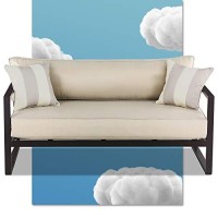 Serta Catalina Modern Outdoor Patio Furniture Collection With Bronze Metal Frame Finish, Sofa