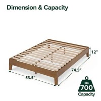 Zinus Alexis Deluxe Wood Platform Bed Frame / Solid Wood Foundation / No Box Spring Needed / Wood Slat Support / Easy Assembly, Rustic Pine, Full