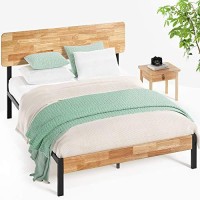 Zinus Olivia Metal And Wood Platform Bed With Wood Slat Support, Full