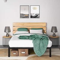 Zinus Paul Metal And Wood Platform Bed With Wood Slat Support, Full