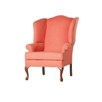 Crawford Wing Back Chair - Coral