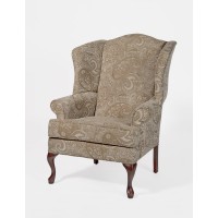 Comfort Pointe Wingback Chair - Cherry,Cream