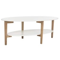 Safavieh Home Collection Woodruff White And Natural Coffee Table