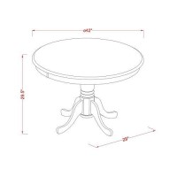 3 Pc Set With A Round Table And 2 Wood Dinette Chairs In Mahogany