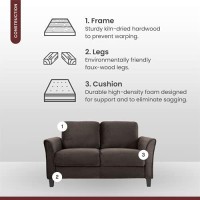 Lifestyle Solutions Watford Loveseat, Coffee