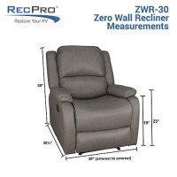 Set Of 2 | Recpro Charles Collection | 30 Zero Wall Rv Recliner | Wall Hugger Recliner | Rv Living Room (Slideout) Chair | Rv Furniture | Rv Chair | Mahogany