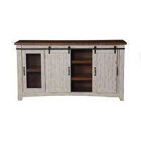 Martin Svensson Home Taos 70 Tv Stand Antique White & Aged Distressed Pine