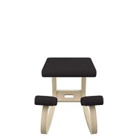Varier Variable Balans Original Kneeling Chair Designed By Peter Opsvik (Black Revive Fabric With Natural Ash Base)