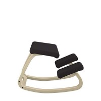 Varier Variable Balans Original Kneeling Chair Designed By Peter Opsvik (Black Revive Fabric With Natural Ash Base)