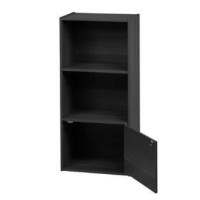 Iris Usa, Inc. Usa 3 Tier Wood Storage Shelf With Door, Natural