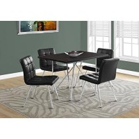 Monarch Specialties I Dining Table - 32X 48 / Cappuccino/Chrome Metal