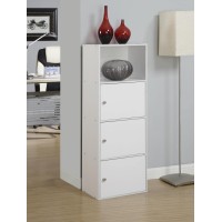 Convenience Concepts 3 Door Xtra Storage Cabinet With Shelf, White