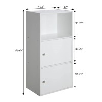 Convenience Concepts 2-Door Xtra Storage Cabinet With Shelf, White