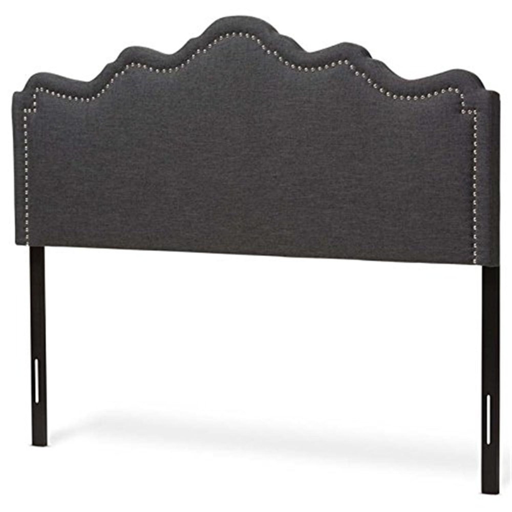 Baxton Studio Nadeen Modern And Contemporary Dark Grey Fabric King Size Headboard