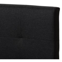 Baxton Studio Brookfield Modern And Contemporary Charcoal Grey Fabric King Size Bed