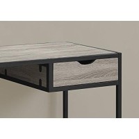 Monarch Specialties Contemporary Laptop Table With Drawer Home & Office Computer Desk-Metal Legs, 42 L, Dark Taupe-Black