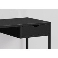 Monarch Specialties Contemporary Laptop Table With Drawer Home & Office Computer Desk-Metal Legs, 42 L, Black