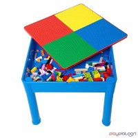 Play Platoon Kids Activity Table And Chair Set, Activity Table For Toddlers, 5-In-1 Sensory Table, Kids Art Table, Water Table, Building Block Table, Craft & Play Table - Red/Blue/Yellow/Green