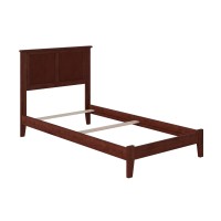 Afi Madison Traditional Bed With Open Footboard And Turbo Charger, Twin, Walnut