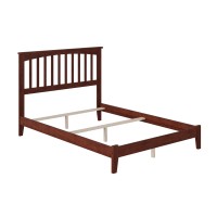 Afi Mission Traditional Bed With Open Footboard And Turbo Charger, Full, Walnut