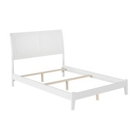 Afi Portland Traditional Bed With Open Footboard And Turbo Charger, Full, White