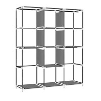 Youud Wardrobe Storage Closet Clothes Portable Wardrobe Storage Closet Portable Closet Organizer Portable Closets Wardrobe Closet Organizer Shelf Wardrobe Clothes Organizer Standing Closet Graya