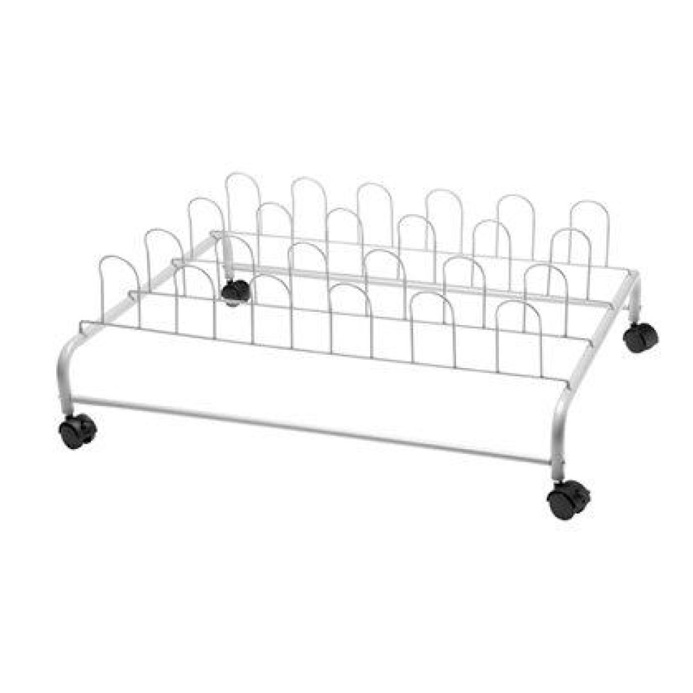 Suprima Underbed Shoe Holder With Wheels - White