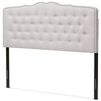 Baxton Studio Lucy Modern And Contemporary Greyish Beige Fabric Queen Size Headboard