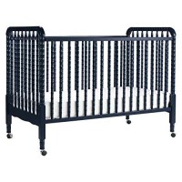 Davinci Jenny Lind 3-In-1 Convertible Crib In Navy, Removable Wheels, Greenguard Gold Certified