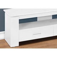 Monarch Specialties I Tv Stand-48 L 2 Storage Drawers, White