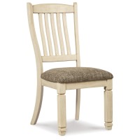 Signature Design By Ashley Bolanburg 20 Upholstered Dining Room Chair, 2 Count, Antique White