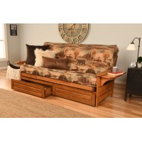 Kodiak Furniture Phoenix Futon With Canadian Fabric Mattress In Brownbarbados