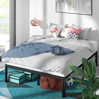 Zinus Van 16 Inch Metal Platform Bed Frame With Steel Slat Support / Mattress Foundation, Queen