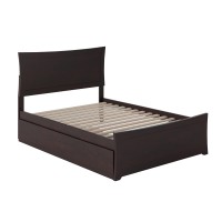 Afi Ar9036011 Metro Platform Bed With Matching Foot Board And Twin Size Urban Trundle, Full, Espresso