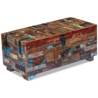 Vidaxl Coffee Table Box Chest Solid Reclaimed Wood 31.5X15.7X13.8