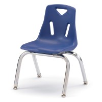 Jonti-Craft Berries 8142Jc6003 Stacking Chairs With Chrome-Plated Legs, 12 Height, Blue, Pack Of 6