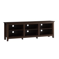 Walker Edison Wren Classic Brown Tv Media Console Entertainment Center For 80 Inch Television With Storage Cubby, 70 Inch