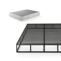 Zinus Quick Lock Metal Smart Box Spring 9 Inch Mattress Foundation Strong Metal Structure Easy Assembly, Full, White