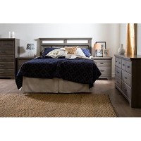 South Shore Versa 6-Drawer Double Dresser And 2-Drawer Nightstand, Gray Maple