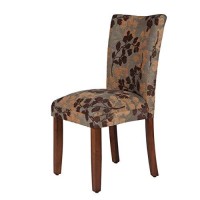 Homepop Home Decor | K1136-F975 | Classic Upholstered Parsons Dining Chair | Single Accent Dining Chair, Brown Woven
