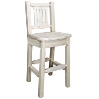 Montana Woodworks Homestead Collection Counter Height Barstool With Back, Ready To Finish