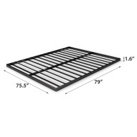 Zinus Quick Lock Bunkie Board / Box Spring & Bed Slat Replacement / Metal Frame With Steel Slats / Easy Assembly, King