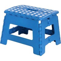 Utopia Home Foldable Step Stool - 11 Inches Wide And 8 Inches Tall - Holds Up To 300 Lbs - Lightweight Plastic Design (Blue, Pack Of 1)