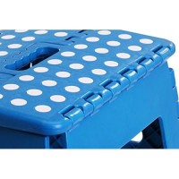Utopia Home Foldable Step Stool - 11 Inches Wide And 8 Inches Tall - Holds Up To 300 Lbs - Lightweight Plastic Design (Blue, Pack Of 1)